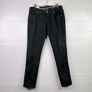 INKED & FADED‎ Black Onyx Classic Skinny Denim Jeans Size 4